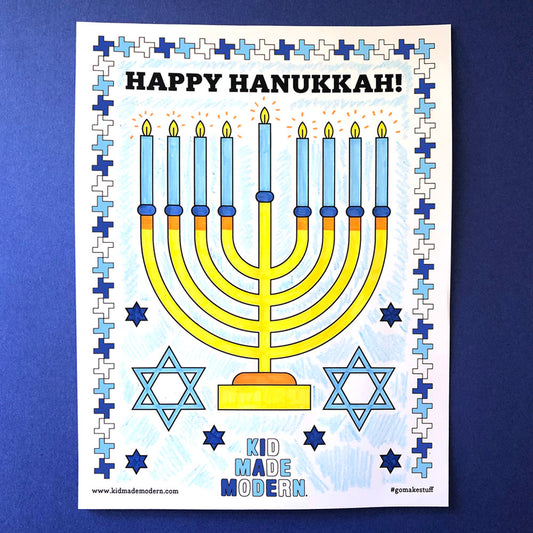 Free Hanukkah Coloring Page
