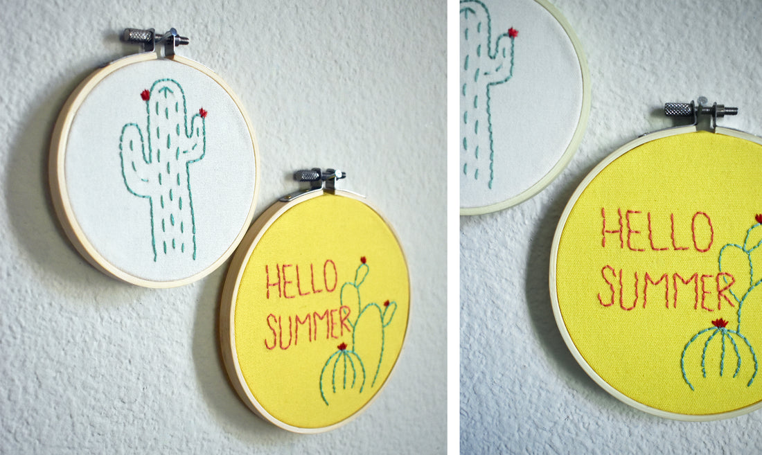 Beginner Embroidery Craft Tutorial – Craft Supply Collection Kit - Handmade Modern