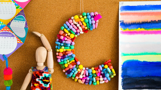 Diy Beaded Cardboard Letters