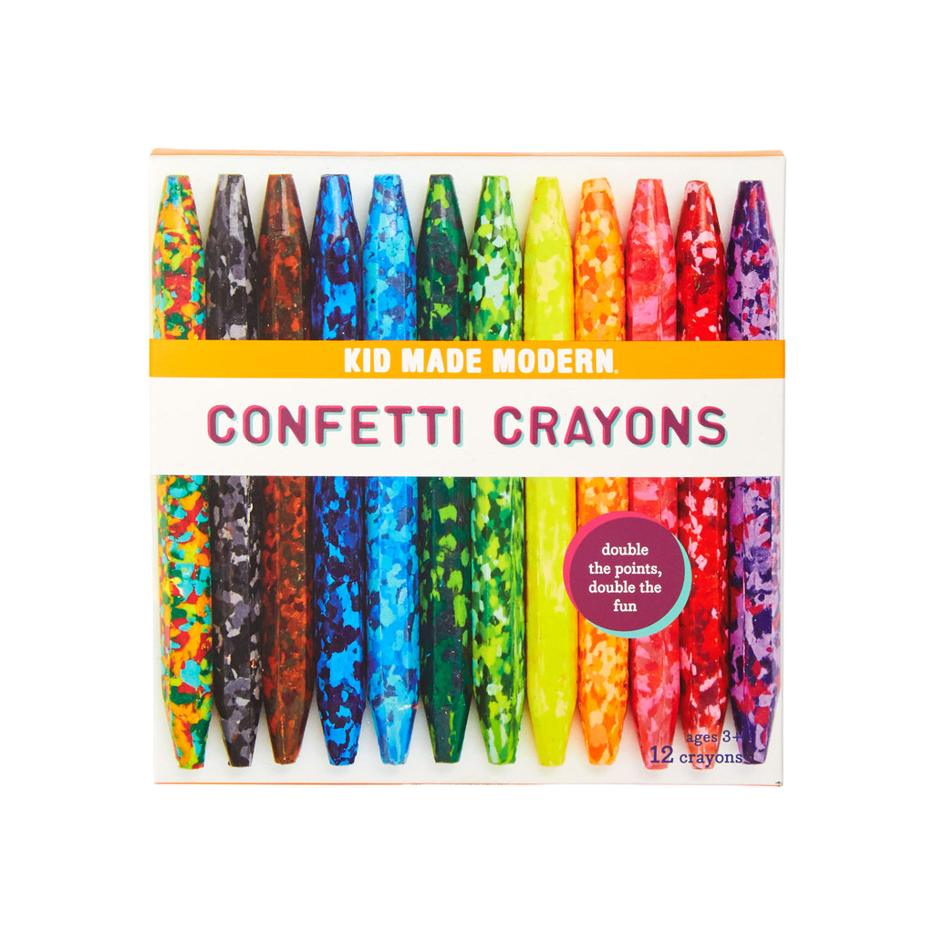 Kids Arts and Crafts Fun Confetti Crayons Full Box